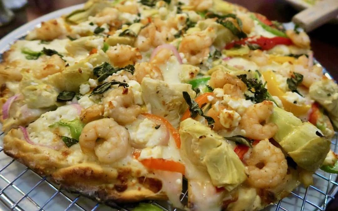 Shrimp pizza by Francesca's